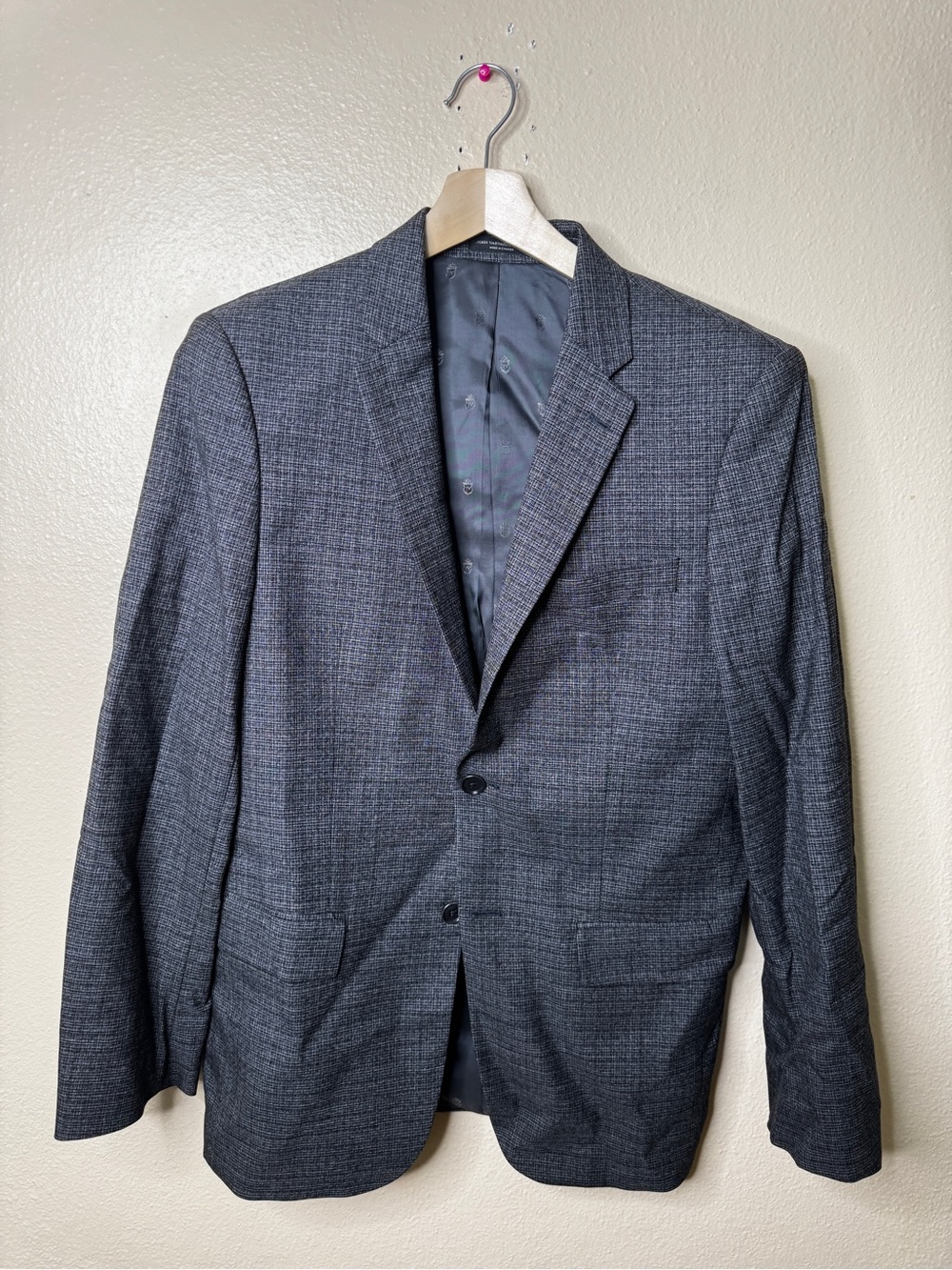 John Varvatos USA Men’s 38R Gray Plaid 100% Wool Blazer Sport Coat Canada